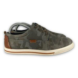 Steve Madden Bfender Sneakers Low Top Lace Up Green Camouflage Men 7 Women 8.5